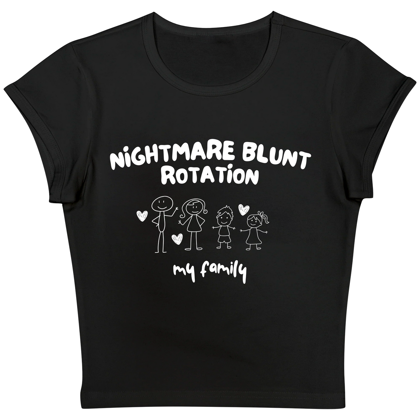 Nightmare Blunt Rotation Black Baby tee
