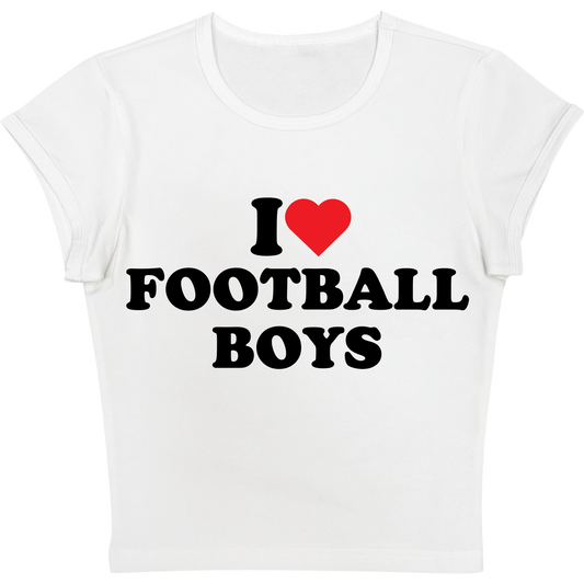 I Love Football Boys Baby tee