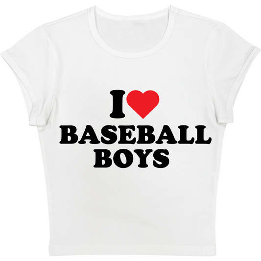 I Love Baseball Boys Baby tee